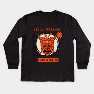 Kabuki warrior, Endo warrior Kids Long Sleeve T-Shirt